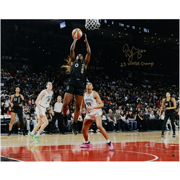 Jackie Young Las Vegas Aces 2023 WNBA Finals Champion Autographed 16" x 20" Action Photograph - Fanatics Authentic Certified