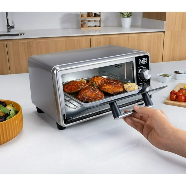 Black+Decker Crisp 'N Bake PRO Stainless Steel 4-Slice Air Fryer