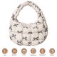 thumbnail image 1 of Crescent Bag Bubble Bolso para Mujer Bowknot Print Trendy Zipper Muñequera Satchel, 1 of 9