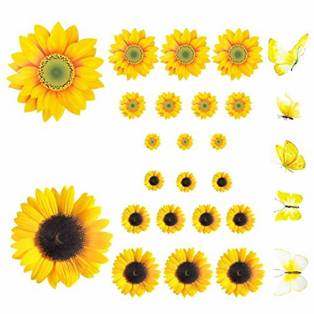 Billuyoard Pegatinas de pared para interiores y exteriores, papel tapiz de flores, calcomanías impermeables para ventanas de PVC, decoraciones Decoración del hogar