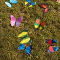 thumbnail image 3 of Artificial Flowers 24PCS PVC Simulation Butterfly Figurines Green Plant Crafts For Flowerpot Garden, 3 of 4