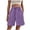 Purple, variant on Women’s Active Drawstring Knee-Length Shorts, Loose Wide Leg Terylene Shorts for Running & Casual, Multi-Color, S/M/L/XL