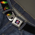 thumbnail image 2 of Grateful Dead Belt, Seatbelt Buckle Belt, Steal Your Face Lightning Bolt Repeat Black Rasta, 34 to 52 Inches, 2 of 9
