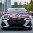 thumbnail image 2 of Yuyamidu Pink Butterfly Side View Mirror Covers for Car Sedan Exterior Accessories Pink Flower Auto Hood Cover Protector 1 Car Hood Dust Cover and 2 Auto Side View Mirror Covers, 2 of 7