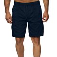 thumbnail image 1 of Men's Athletic Shorts, Workout Gym Shorts with Elastic Drawstring Waist, Stretch Casual Shorts for Running and Lounge, Solid Color Men's Shorts with Pockets, 1 of 8