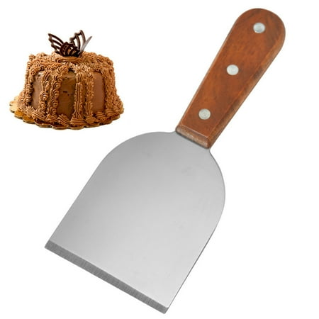 

Stainless Steel Spatula with Wooden Handle Nonstick Pancake Turner Fried Egg Flipper for Cooking Frying Grilling Baking BBQ Cake Spatula Cake Pans