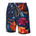 thumbnail image 5 of Disketp Men'S Swim Trunks Hawaiian Breathable Surf Beach Swimsuits Mesh Lining Beach Shorts With Pockets-Tropical Flower, 5 of 9