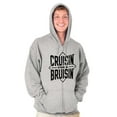 thumbnail image 4 of Cruisin For a Bruisin Fight Rebel Punk Men's Big & Tall Graphic Zip Up Hoodie Brisco Brands 3X, 4 of 5