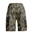 thumbnail image 4 of OIOLOYJM Mens Camo Cargo Shorts Drawstring Waist Relaxed Fit Casual Breathable Athletic Joggers Fashion Hiking Sweatshorts with Multi Pockets Green XL, 4 of 4