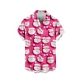 thumbnail image 2 of Liquidation! Haut Unisexe Imprimé Père Noël Col Rond Manches Courtes Haut/chemise Articles Pas Chers Offres!86, 2 of 4