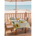 thumbnail image 2 of Outdoor Tablecloth with Umbrella Hole for Patio/Picnic/Party/Camping, Sunflowers Gnomes Waterproof Table Cloth Rectangle Table Cover Washable, Eucalyptus Spring Linen Texture (54"x 80"), 2 of 8