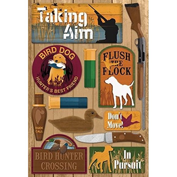 (Flash The Floc) - Karen Foster Design Feuille d'Autocollants de Scrapbooking Sans Acide Ni Lignine, Flush The Floc