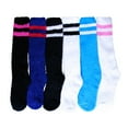 thumbnail image 5 of Basico Womens Thick Comfortable Soft Fuzzy Cozy Calf High Winter Plush Socks 6 Pairs (Stripes), 5 of 5