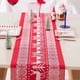 thumbnail image 4 of Camino de mesa navideño de lino, para decoración de mesa navideña, mantel Rec impreso de 270x28cm, 4 of 5
