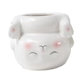 thumbnail image 2 of DOLITY Animal Planter Flower Vase Balcony Home Table Centerpiece Pottery Plant Pot Rabbit 10x9.2x8.5cm, 2 of 9