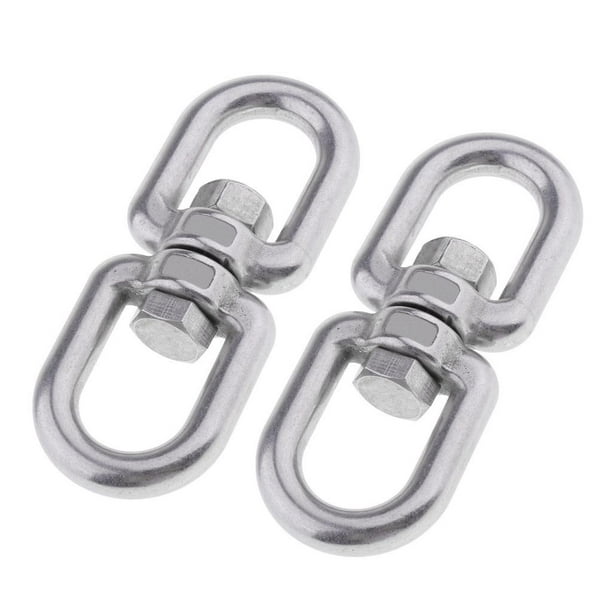 Siruishop 2x Stainless Steel Swivel Shackle Adapter Durable Heavy-Duty For Swings Other M4