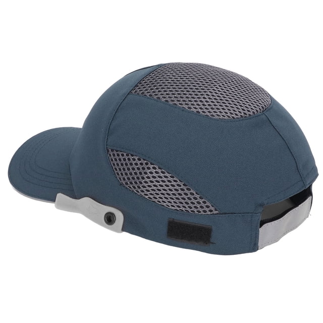 Protective Hat, Mesh Design Hardhat Bump Hat Comfortable For Sprots Blue With Gray Edge