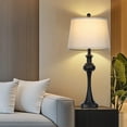 thumbnail image 6 of Cinkeda 3 Way Dimmable Tall Table Lamp Set of 2 with USB A+C Ports AC Outlet for Living Room Bedroom 28" Industrial Black Touch Control Nightstand Bedside Lamps, 6 of 6