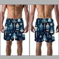 thumbnail image 3 of luoweisi Men's Beach Shorts Quick Dry Swim Trunks with Mesh Lining Candle S, 3 of 5