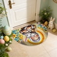 thumbnail image 2 of Deeceymbur Semi Circle Absorbent Waterproof Door Mat for Inside Front Door Entryway Rug Non Slip Back Washable Decor Carpet Kitchen Bathroom Living Room, 2 of 6