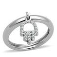 thumbnail image 1 of Alamode 3W808-6 Women Rhodium Brass Ring with AAA Grade CZ in Clear - Size 6, 1 of 1