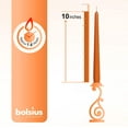 thumbnail image 2 of BOLSIUS 12 Orange Taper Candles - 10 Inch Unscented Smokeless, Dinner Candle Set - Premium European Quality - Dripless Wedding, Party, Home Decor 7.5 Hour Burn Time, 2 of 5