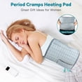 thumbnail image 2 of COCOBELA Heating Pad for Back Pain Relief, Electric Heating Pad for Period Cramps Neck Shoulders with Belt, 4 Timer 6 Heat Setting & Auto Shut Off, 12"x24"+20" Large Moist Heat Pad for Mom,Dad, 2 of 6