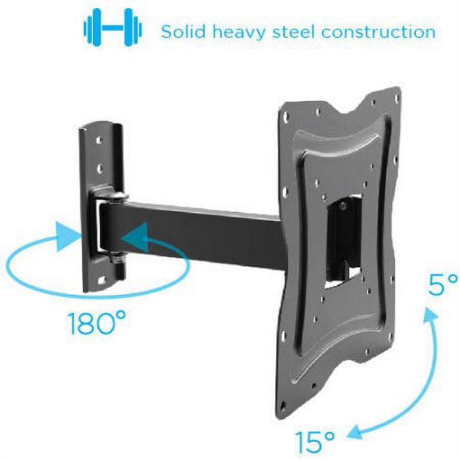 DuraPro Full-Motion Wall Mount for 10"- 50" TVs with Tilt and Swivel Articulating Arm type + Bonus HDMI Cable (UL Certified) DRP490FN