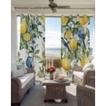 thumbnail image 6 of Botanical Lemon Blackout Curtains for Bedroom Living Room Darkening Curtains 90 Inch Watercolor Blue Birds Green Leaves Black Out Window Curtain Privacy Window Treatment Grommet Drapes 52"x90"x2, 6 of 9
