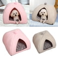 thumbnail image 1 of 2 Uds Cueva de Felpa Cama para Mascotas Tienda de Campaña para Perros Casa Cálida Gris Pequeña Fernando peluche perros cama gato, 1 of 8