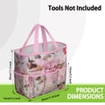 thumbnail image 3 of Garden Tool Bag,Pioneer Flower Floral Print Pattern Garden Tool Organizer,Garden Gifts,Waterproof Multi-Pocket Garden Tool Storage 11.8x5.5x11.4 Inch(Tools NOT Included), 3 of 6