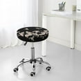 thumbnail image 7 of Balery Japanese White Crane Velvet Round Bar Chair Cushion Cover Adjustable, Protects From Scratches And Stains, Soft & Washable Ideal For Wooden And Metal Stools - 13 Inch, 7 of 7