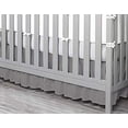 thumbnail image 4 of 1 Piece Luxury Ruffle Crib Bed Skirt Dust Ruffle 100% Microfiber Nursery Crib Toddler Bedding Skirt for Baby Boys or Girls, 14" Drop - Silver Solid, 4 of 5