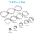thumbnail image 4 of GoXteam 12 Pieces Round Cookie Cutters Set, Biscuit Plain Edge Round Cutters Circle Baking Metal Ring Molds Metal Ring Baking Molds Circle Pastry Donut Doughnut Cutter Set, 4 of 7