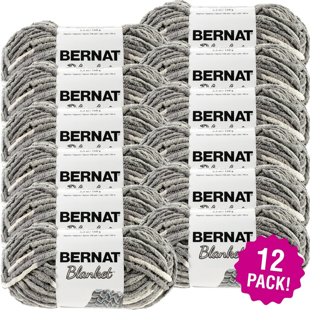 Bernat Blanket Yarn - Silver Steel, Multipack of 12 ...