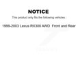 thumbnail image 2 of Kugel Front Rear Wheel Bearing Kit for Car 1999-2003 Lexus RX300 AWD - Left Right Side (Driver Passenger) K70-101301, 2 of 2