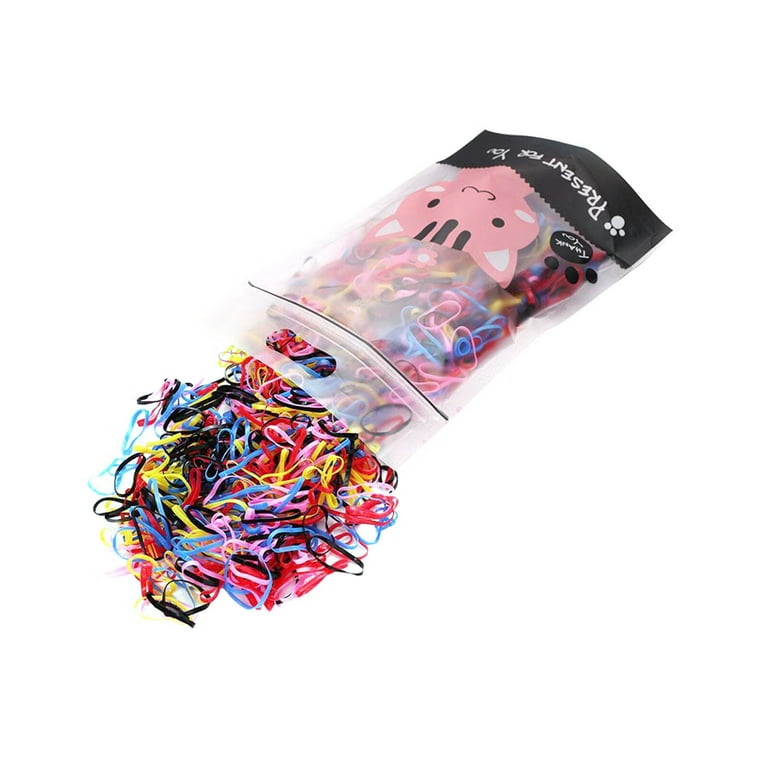 Digitek thick large size Hair Elastics Loom Bands kit for Girls Kids  hairstylist, Assorted Colours Tiny Rubber Bands Hair Accessories Elastic  Hair Ties (Multicolour Small pack) price in Saudi Arabia