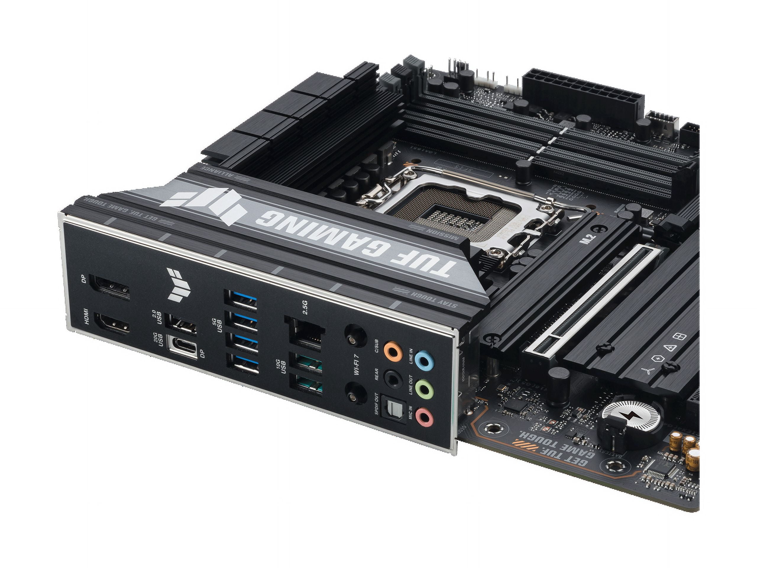 ASUS TUF GAMING B860M-PLUS WIFI B860 LGA 1851 mATX motherboard, Intel Core Ultra Series 2 Ready, AI PC, 12+1+2+1 80A stages, DDR5 ,PCIe 5.0, 3x M.2, Wi-Fi 7,  2.5G LAN, HDMI, USB 20Gbps Type-C