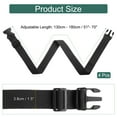 thumbnail image 2 of Uxcell 4 Pcs Luggage Straps for Suitcases, Adjustable Luggage Connector Strap Buckle Travel Suitcase Bag Strap Belt Luggage Accessories for Travel Suitcase Bag Connect, Black, 2 of 7