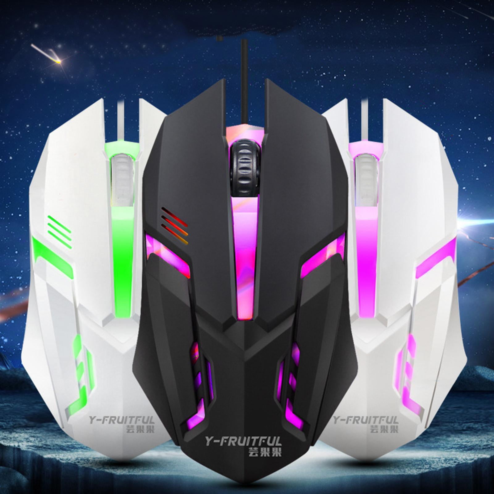  SOLUSTRE 4 Pcs USB Silent Mouse Optical Games Mice RGB Gamer  USB Chargeable Noiseless Clicking Computer Gaming Mice Silent Click Wired  Noiseless Optical Luminous Office Abs Laptop Keyboard : Video Games