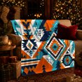 thumbnail image 3 of Exotic Bohemian Southwestern Tribal Diamond Print, Dramatic Artistic Scene, Warm Flannel Blanket for Home Library and Reading Nook, Art Lovers Housewarming Gift, Artistic Home Decor, 3 of 9