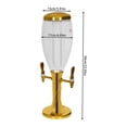 thumbnail image 2 of 3L Dual Faucet Beverage Dispenser, Portable 0.79 Gal Beer Dispenser with Two Faucets, Beverage Tower Server with Built-in Ice Container&Seven-Color Light, for Party & Bar Use, 2 of 7