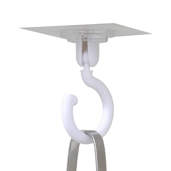 UNTERING Ceiling Swivel Hook Ceiling Rotating Hook Strong Hook Multifunctional Adhesive Hook Kitchen Bathroom Wall For Key Hanging Door Back Coat Hoo