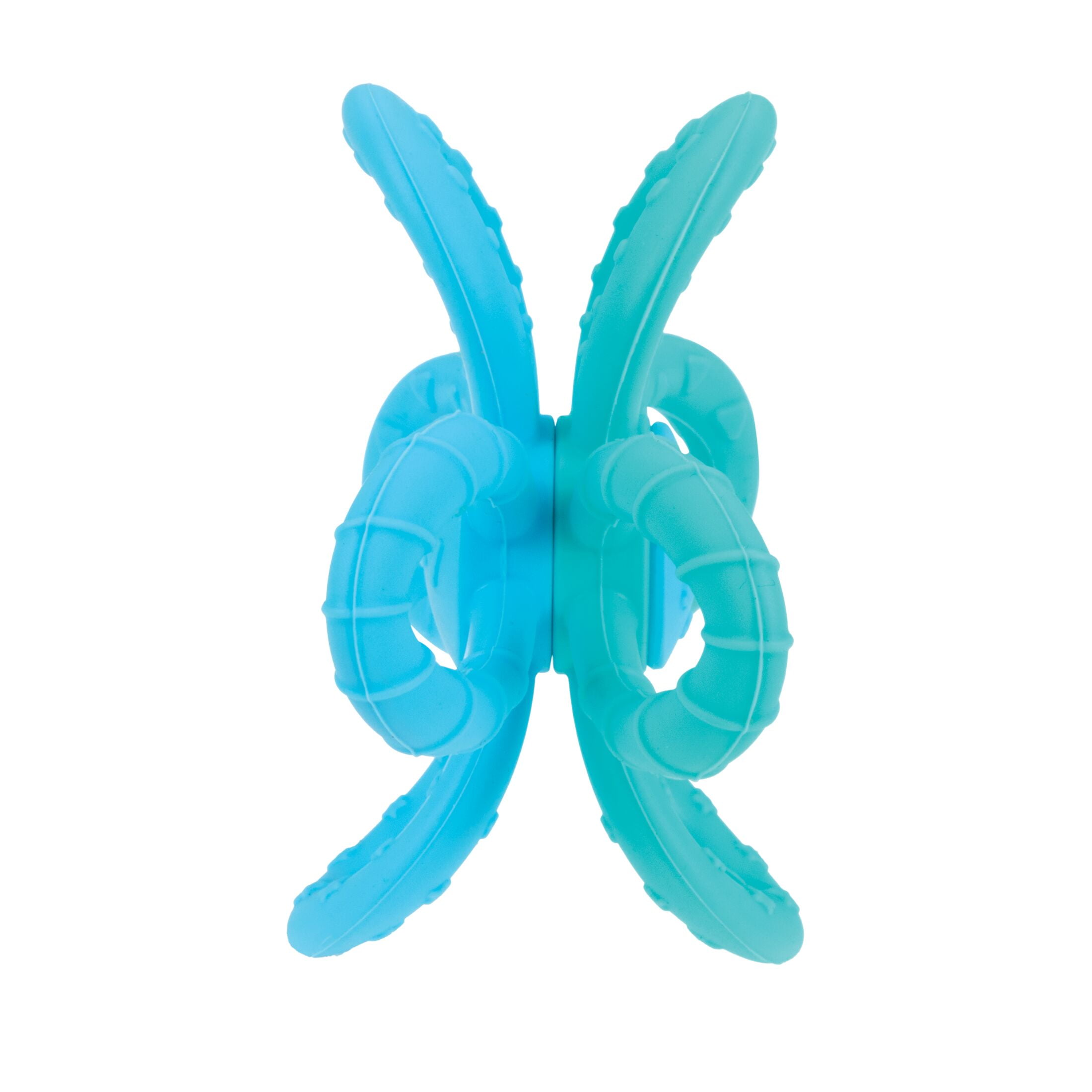Nuby Fun Loops Silicone Teether for Infants, Blue & Aqua