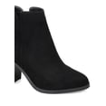 thumbnail image 3 of JOURNEE COLLECTION Womens Black Woven Padded Jessica Almond Toe Block Heel Zip-Up Booties 9 M, 3 of 3