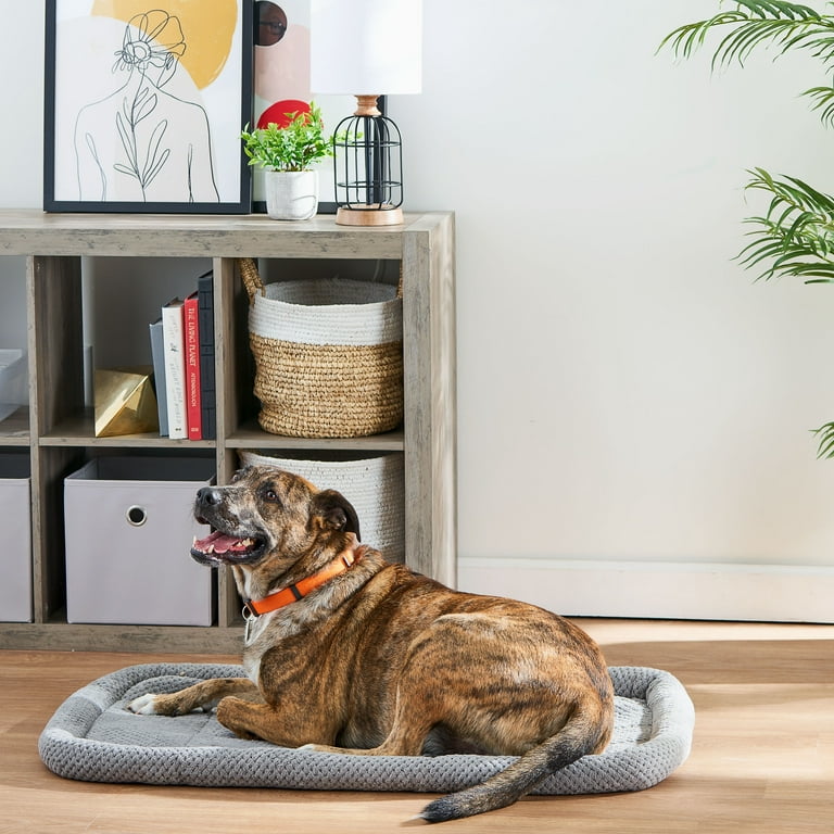 Vibrant Life X-Large Cozy Luxe Crate Mat Pet Bed, Gray 