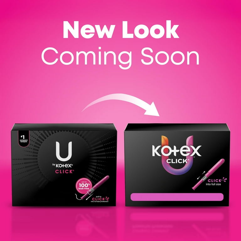 U by Kotex Click Compact Multipack Tampons, Regular/Super