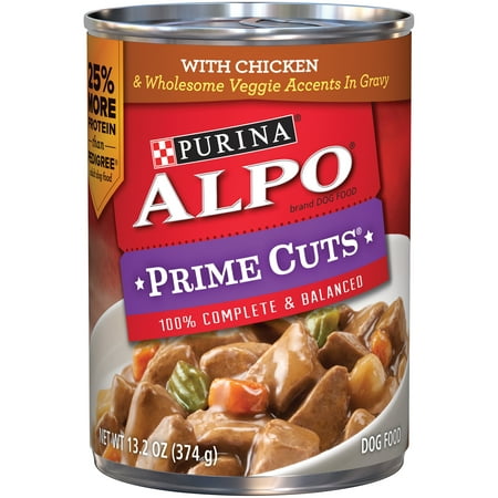 Purina ALPO Prime Cuts avec poulet et Wholesome Veggie Accents en Gravy Dog Food 13,2 oz Pouvez