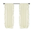 Reyna Window Curtain Panels Ivory 54X63 Set