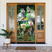 Scooby Ghostbusters Door Cover Decorated Banner Tapestry Home Decoration Holiday Party Supplies Door Banner Porch Sign Banner 72.8 x 35.4 Inch